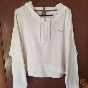 NWT womens puma hooded crop top